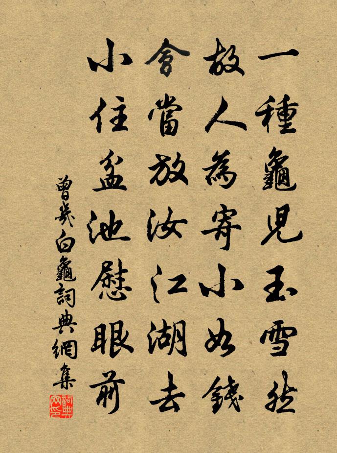 曾几白龟书法作品欣赏