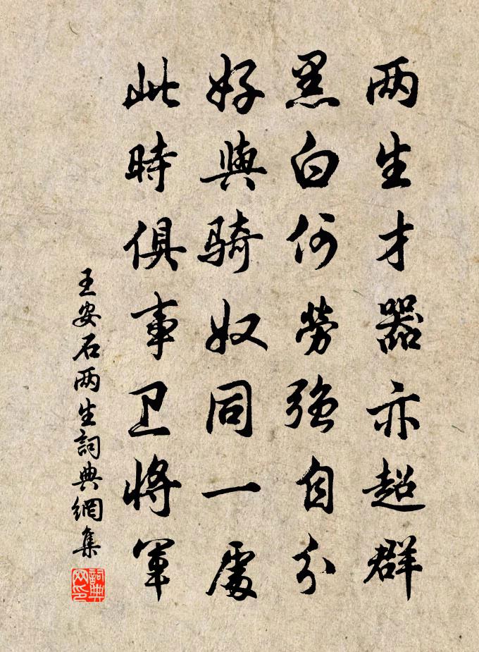 王安石两生书法作品欣赏