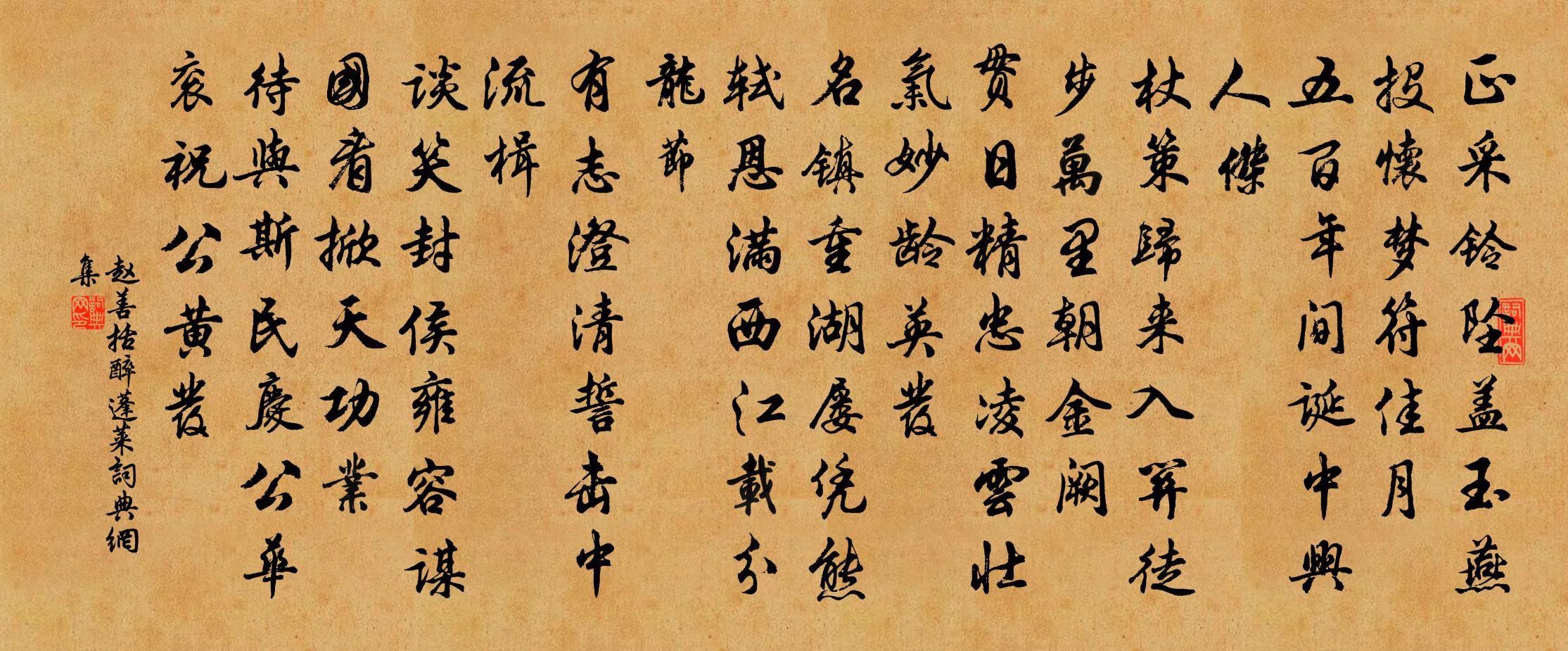 赵善括醉蓬莱书法作品欣赏