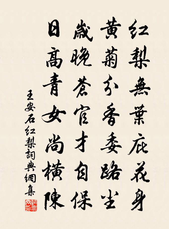 王安石红梨书法作品欣赏