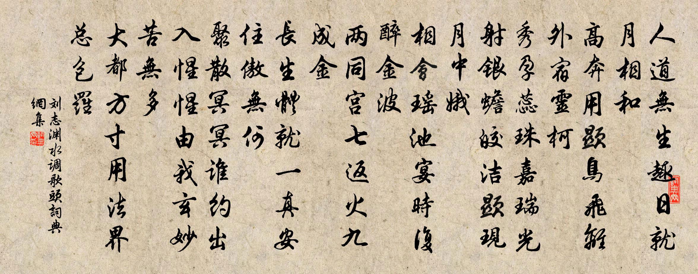刘志渊水调歌头书法作品欣赏