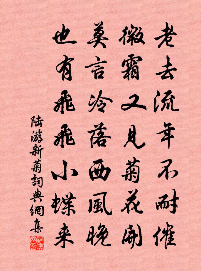 陆游新菊书法作品欣赏