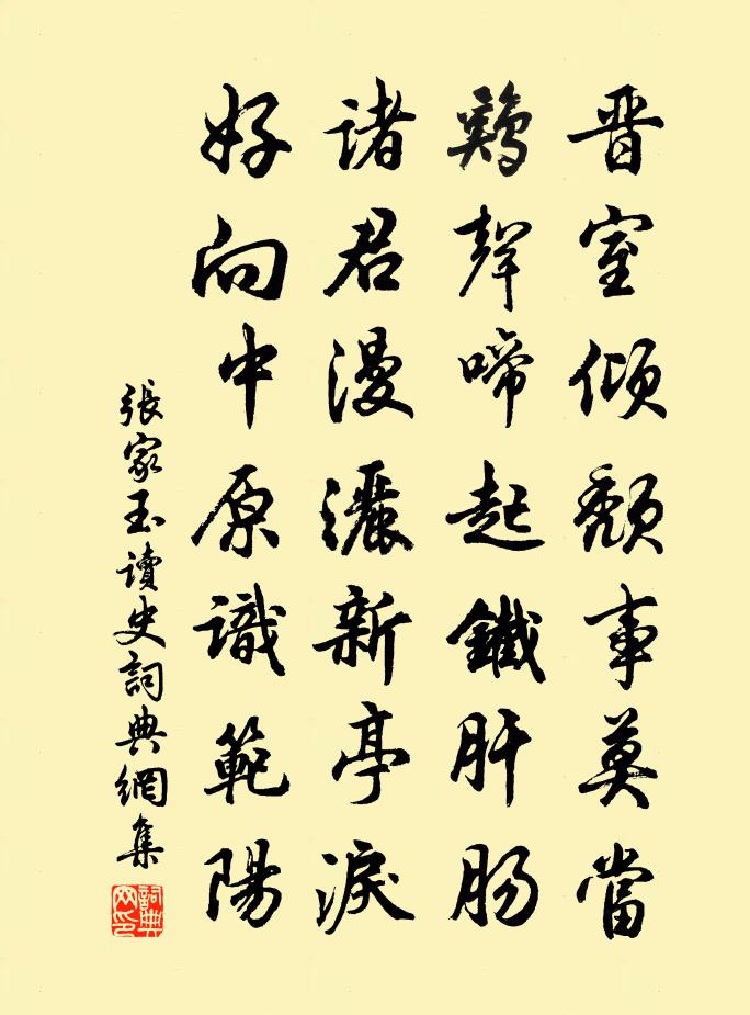 张家玉读史书法作品欣赏