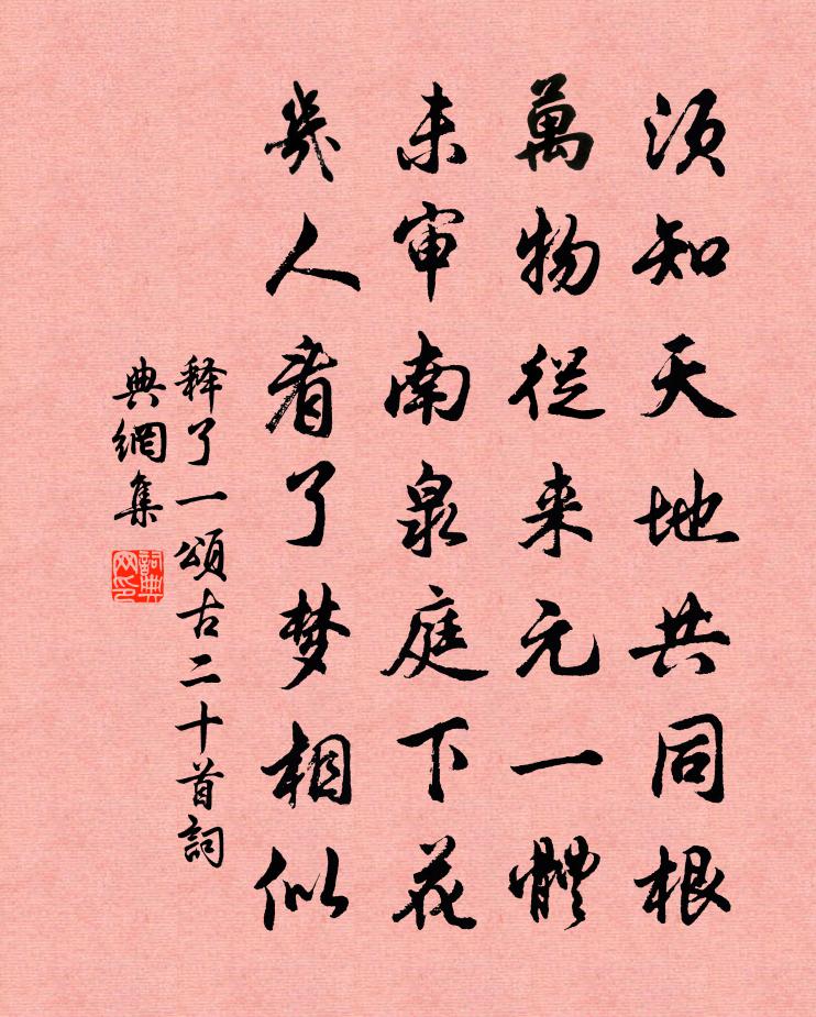 释了一颂古二十首书法作品欣赏