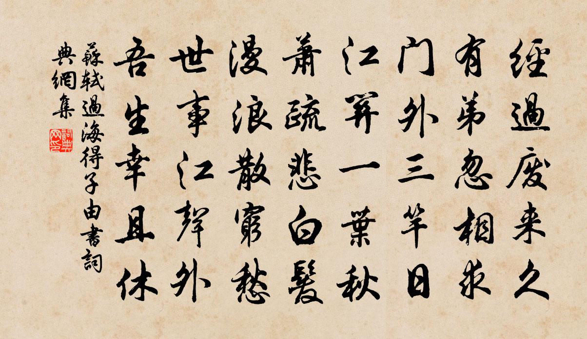 苏轼过海得子由书书法作品欣赏