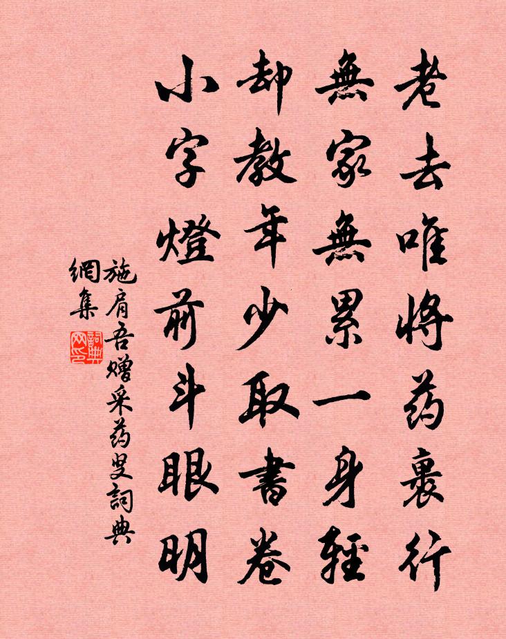 施肩吾赠采药叟书法作品欣赏
