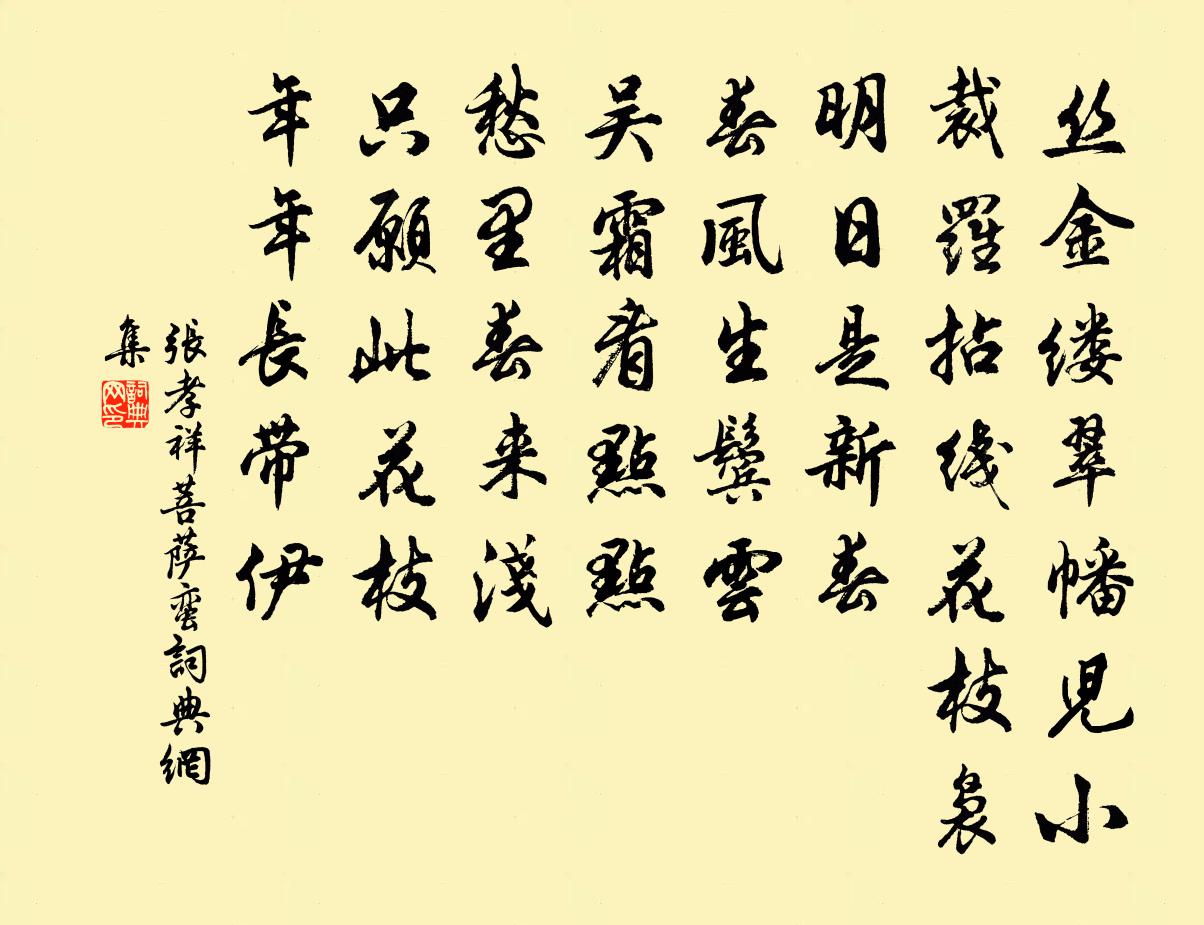 张孝祥菩萨蛮书法作品欣赏