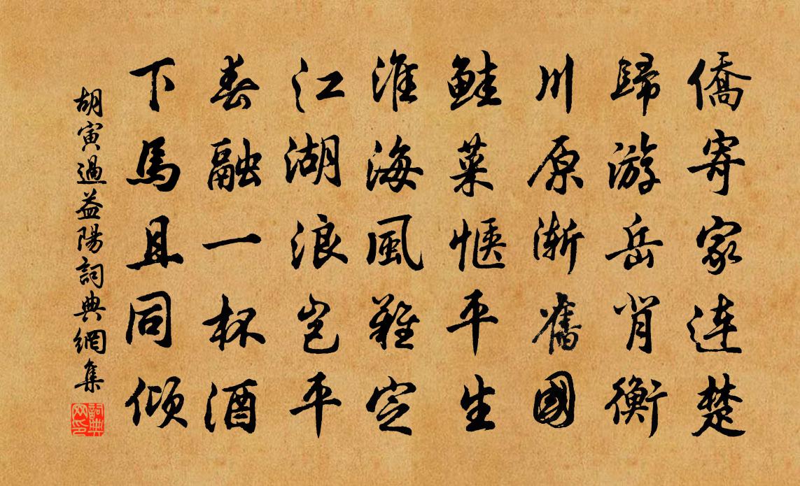 胡寅过益阳书法作品欣赏