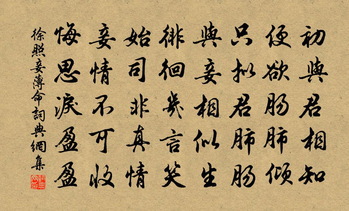 徐照妾薄命书法作品欣赏