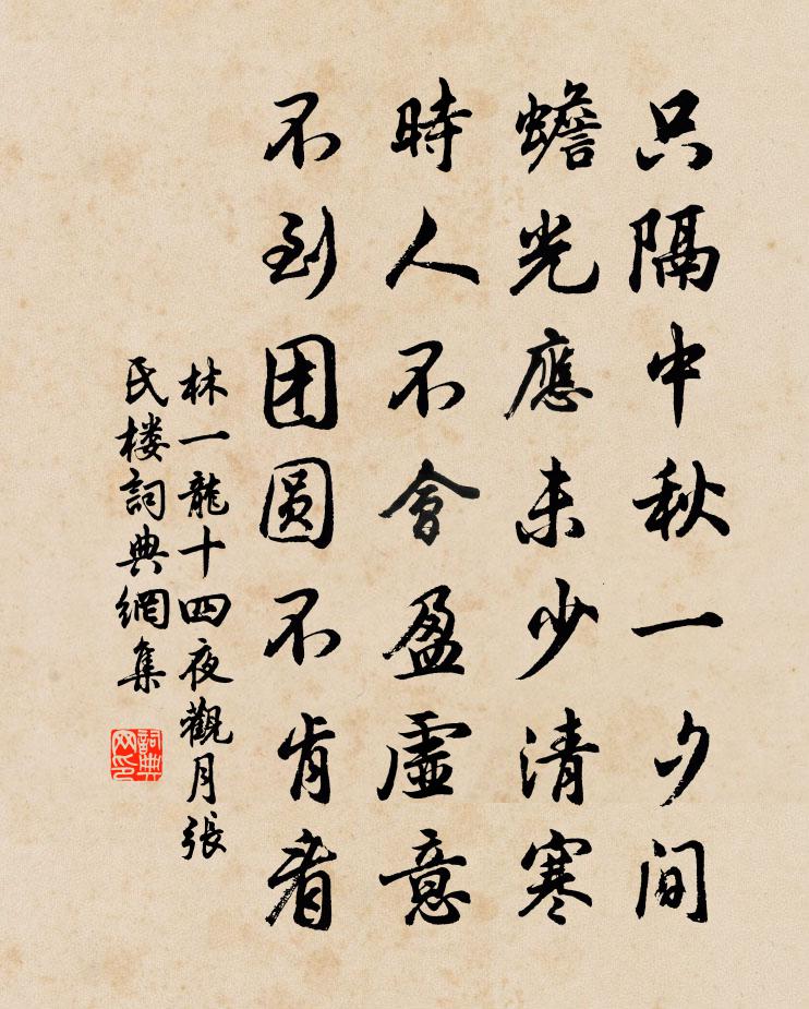 林一龙十四夜观月张氏楼书法作品欣赏