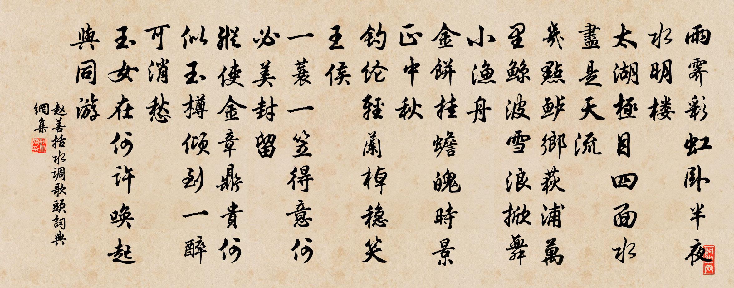 赵善括水调歌头书法作品欣赏
