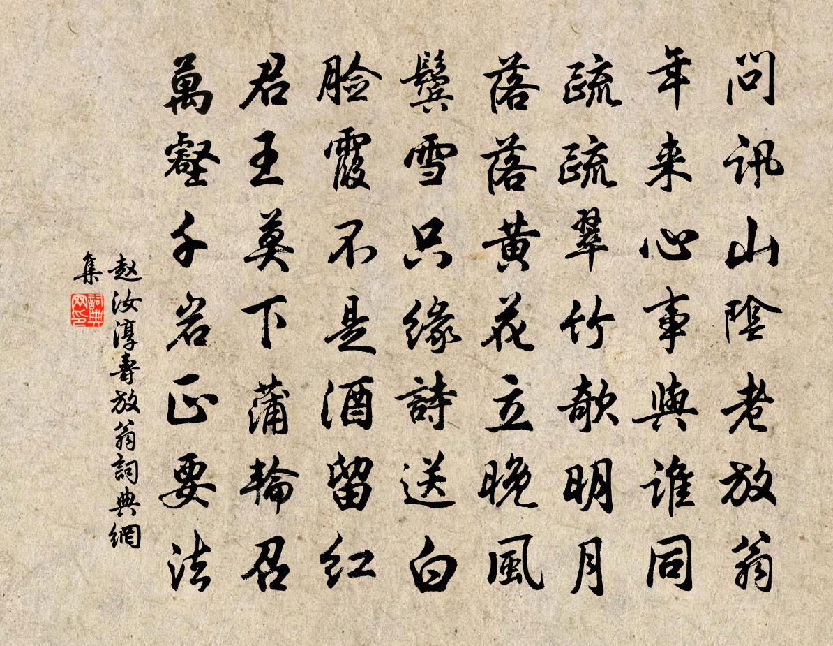赵汝淳寿放翁书法作品欣赏