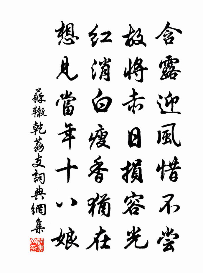 苏辙乾荔支书法作品欣赏