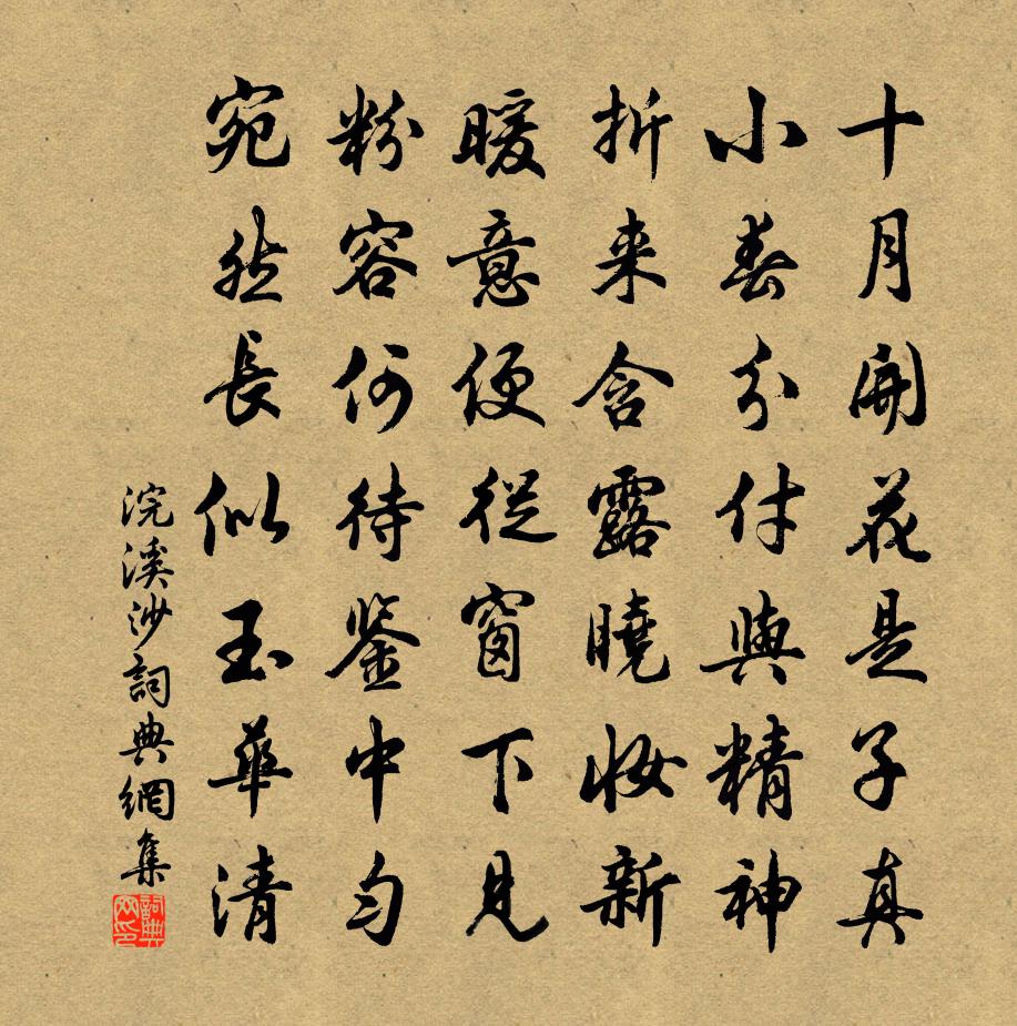 佚名浣溪沙书法作品欣赏