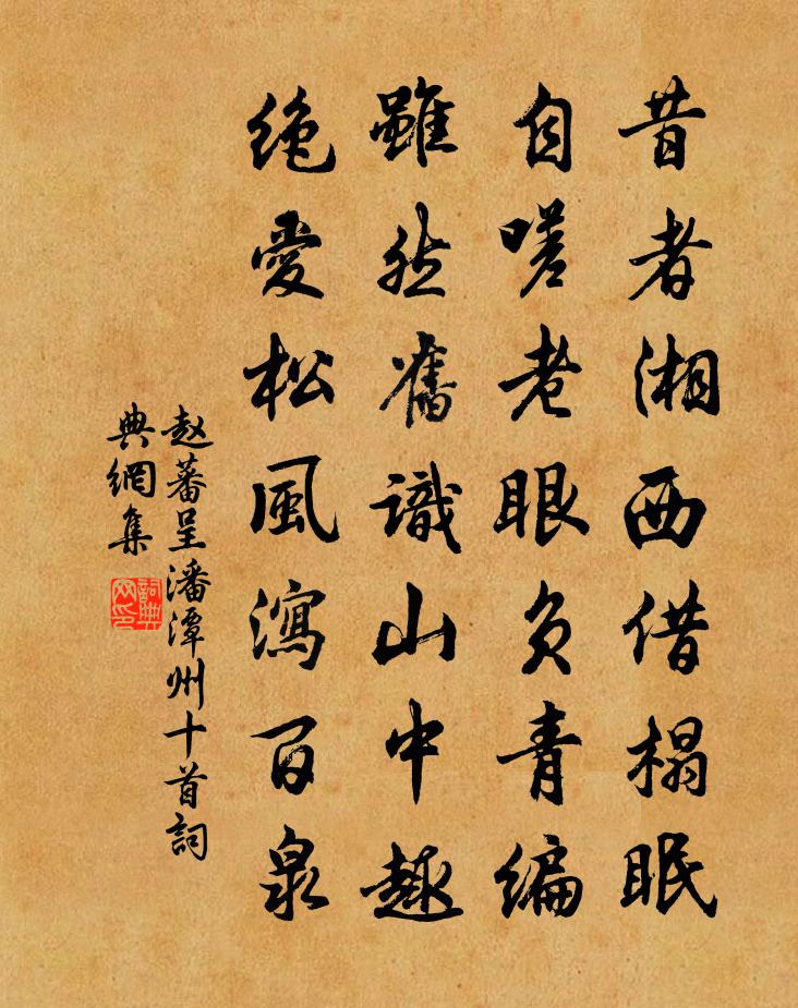 赵蕃呈潘潭州十首书法作品欣赏