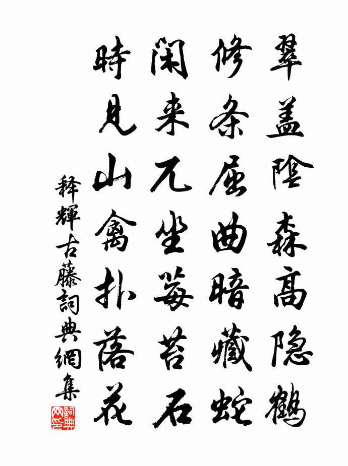 释辉古藤书法作品欣赏