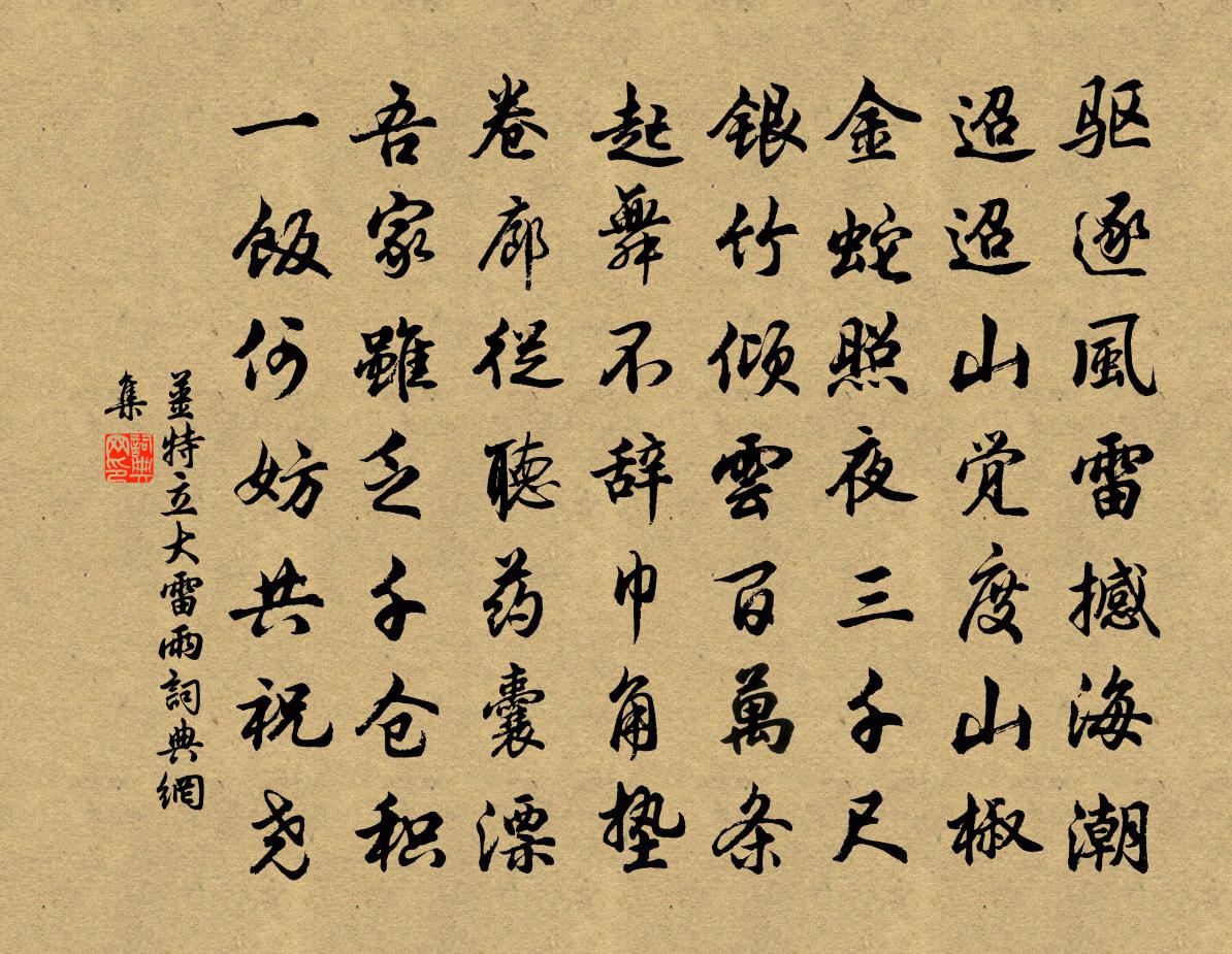 姜特立大雷雨书法作品欣赏