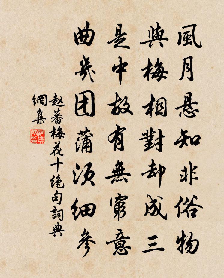 赵蕃梅花十绝句书法作品欣赏