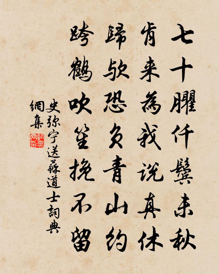史弥宁送苏道士书法作品欣赏