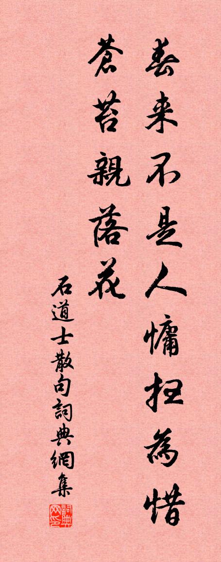 石道士句书法作品欣赏