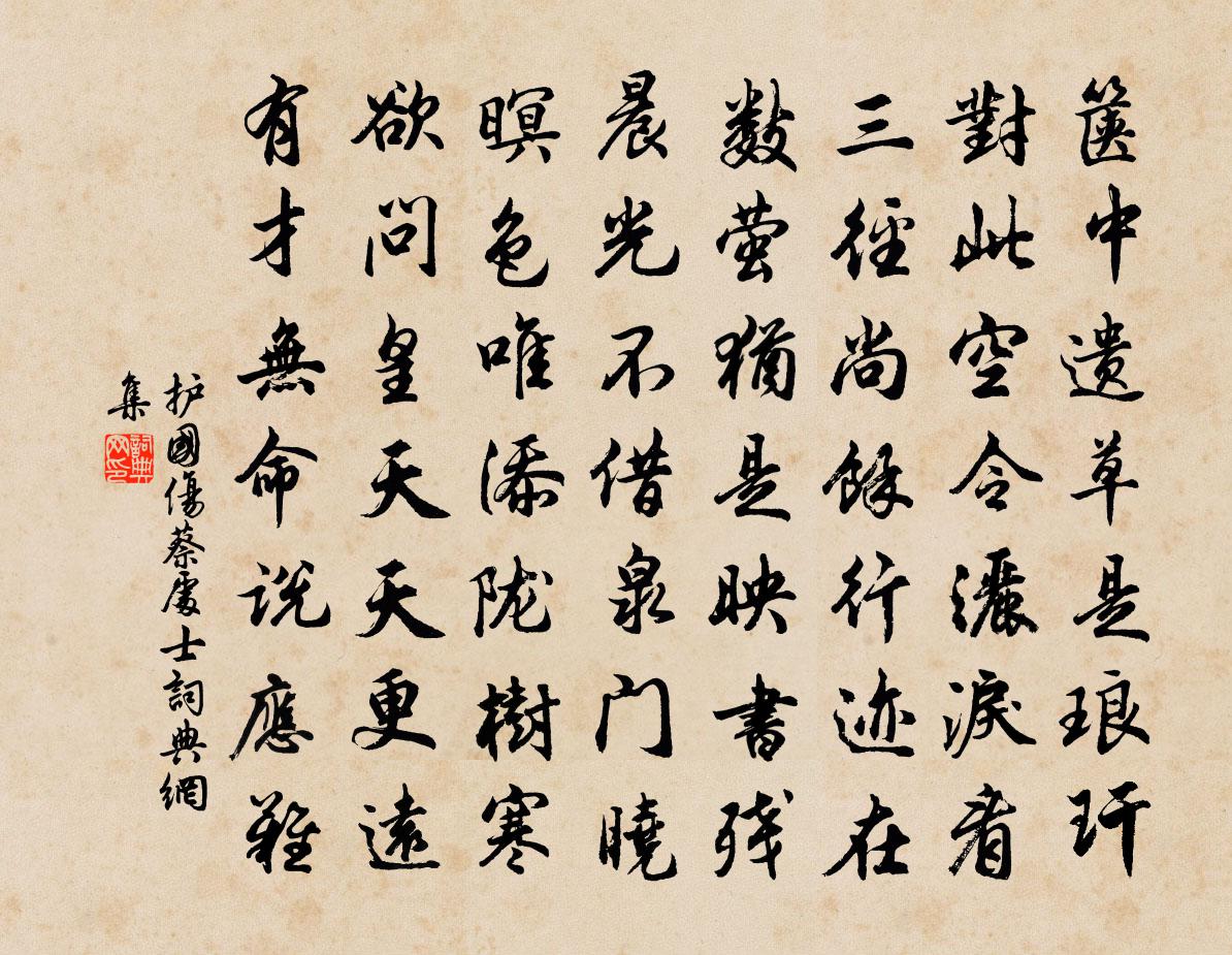 护国伤蔡处士书法作品欣赏