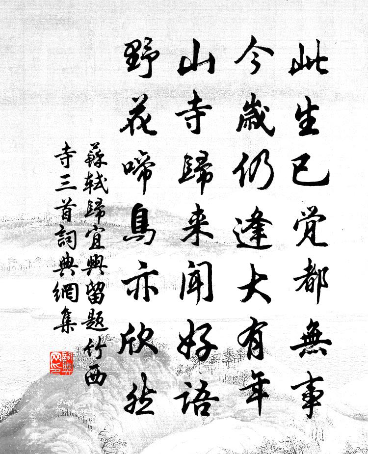 苏轼归宜兴，留题竹西寺三首书法作品欣赏
