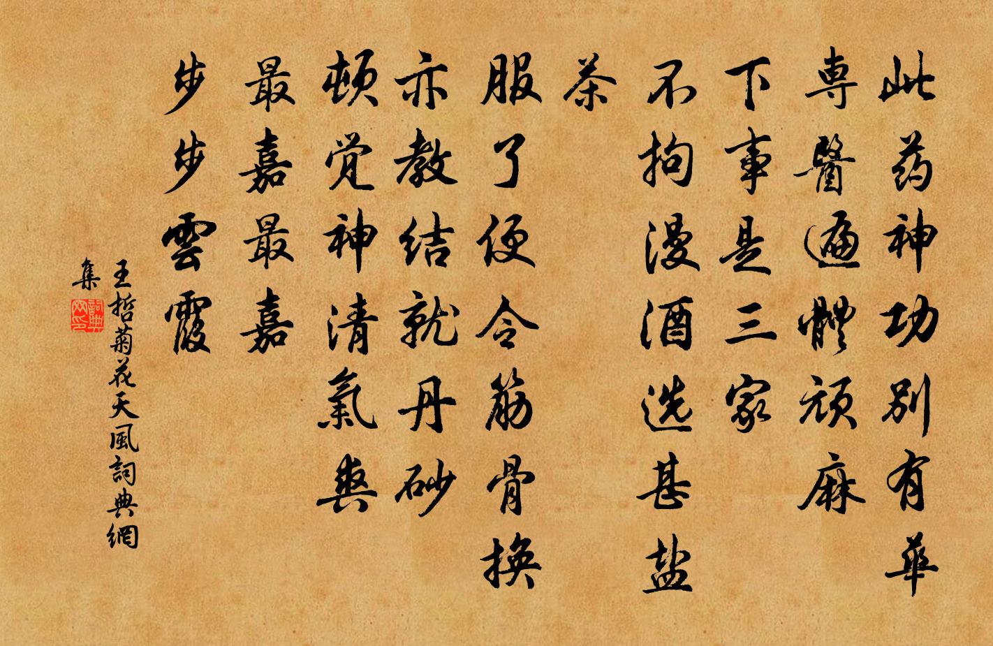 王哲菊花天 风书法作品欣赏