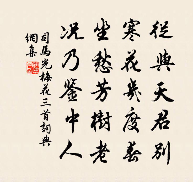 司马光梅花三首书法作品欣赏