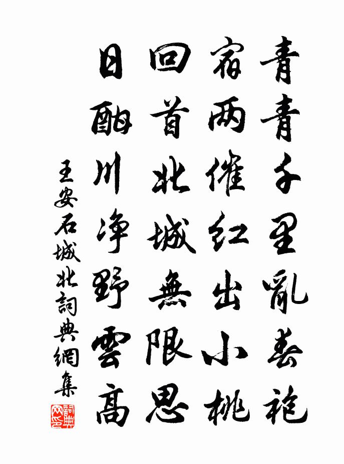 王安石城北书法作品欣赏