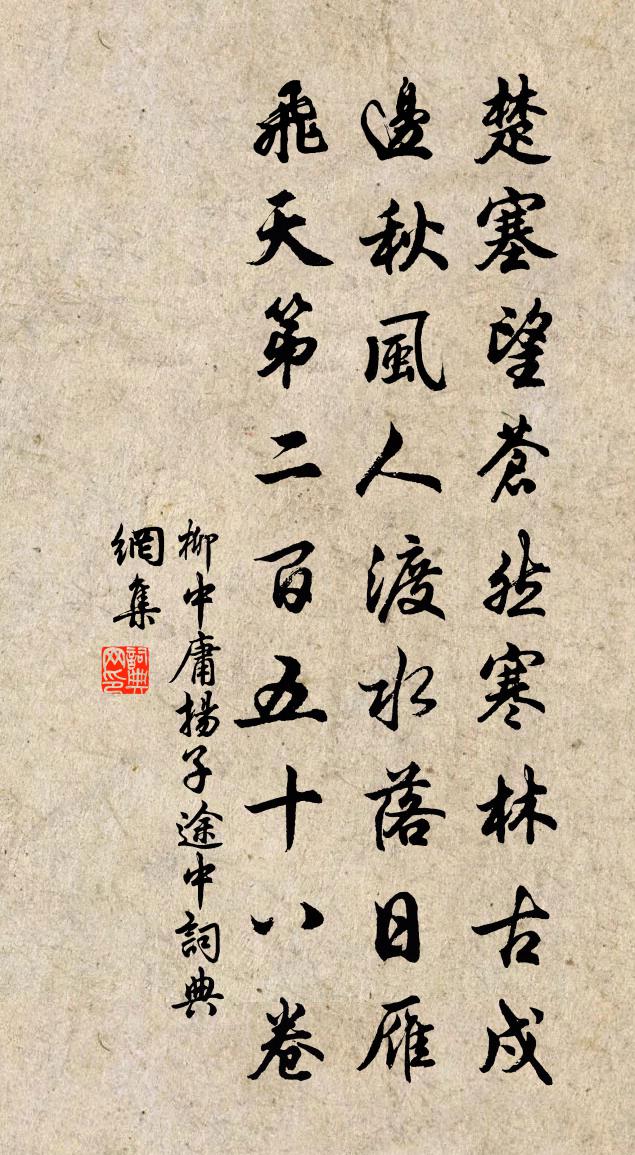 柳中庸扬子途中书法作品欣赏