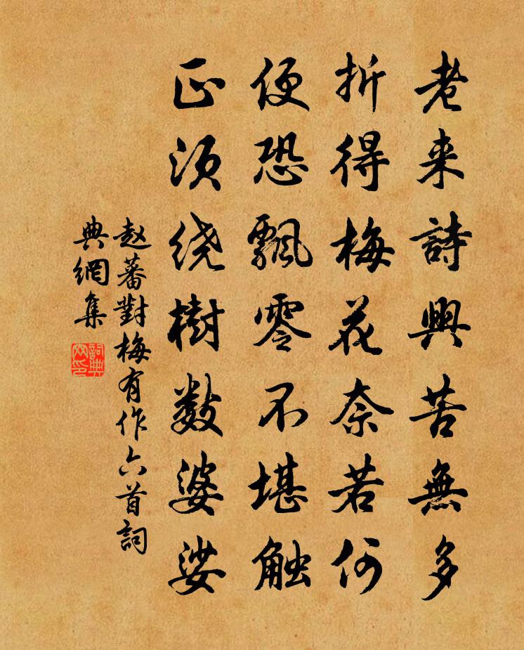 赵蕃对梅有作六首书法作品欣赏