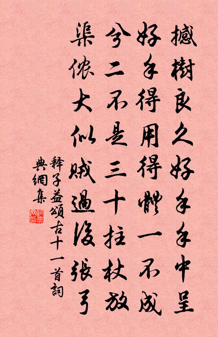 释子益颂古十一首书法作品欣赏