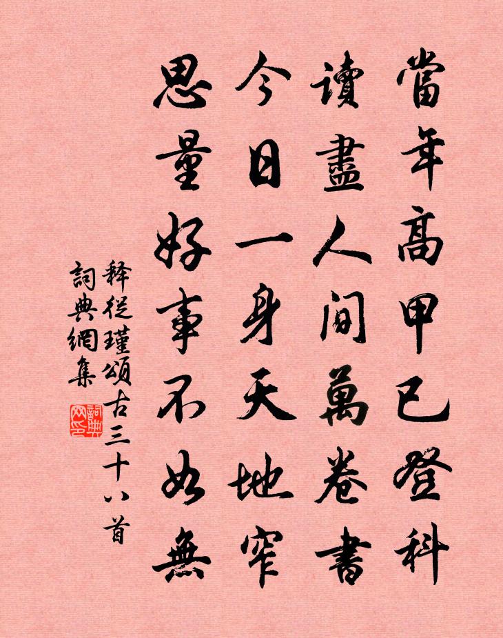 释从瑾颂古三十八首书法作品欣赏