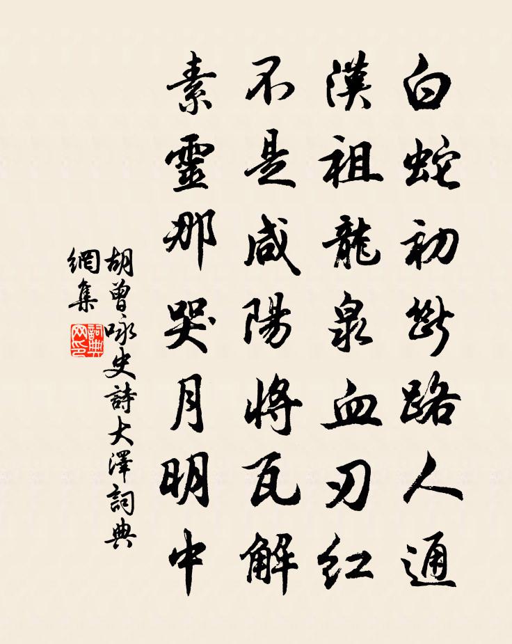 胡曾咏史诗大泽书法作品欣赏
