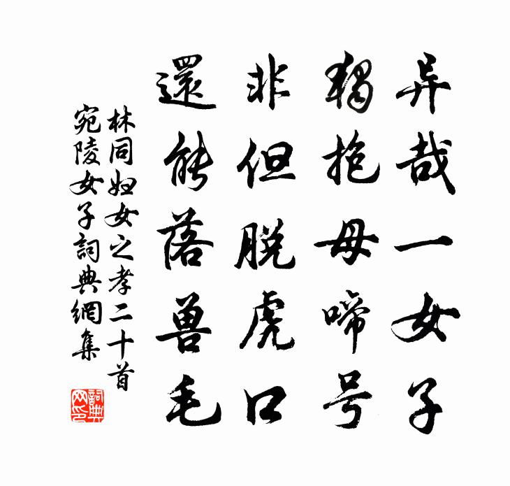 林同妇女之孝二十首宛陵女子书法作品欣赏