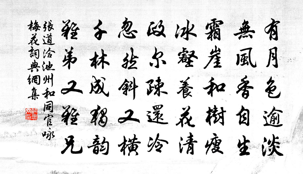 张道洽池州和同官咏梅花书法作品欣赏