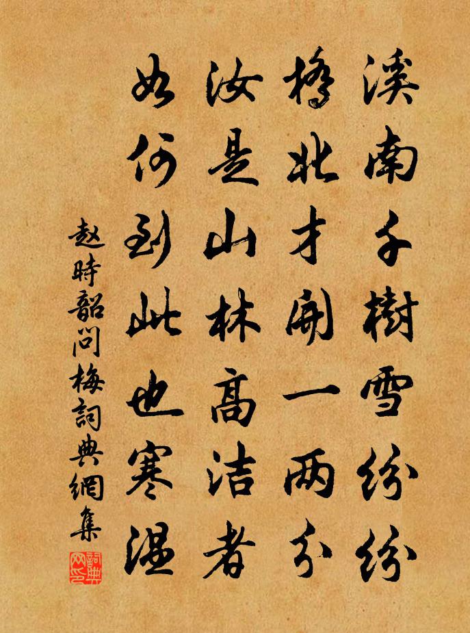赵时韶问梅书法作品欣赏