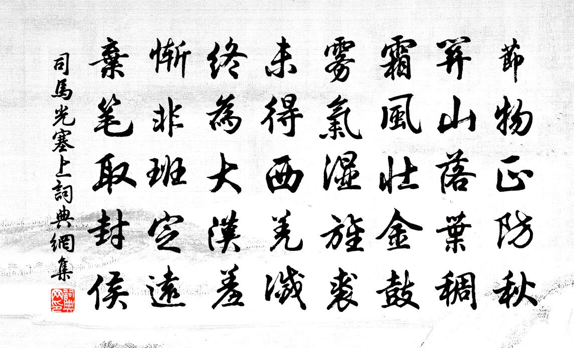 司马光塞上书法作品欣赏