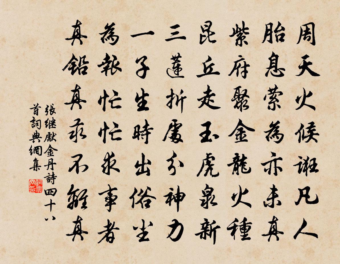 张继先金丹诗四十八首书法作品欣赏