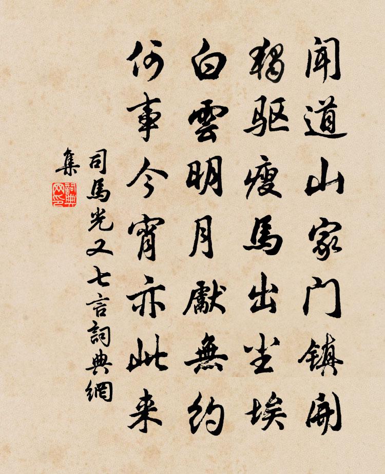 司马光又七言书法作品欣赏