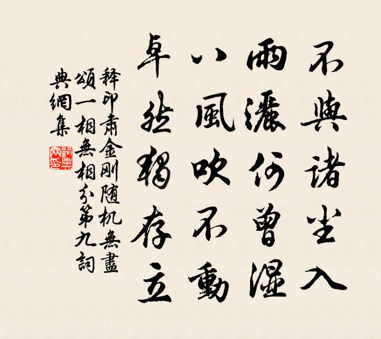 释印肃金刚随机无尽颂一相无相分第九书法作品欣赏