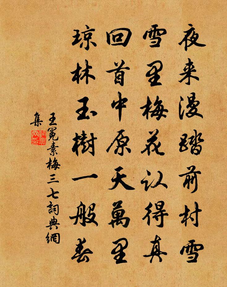 王冕素梅 三七书法作品欣赏
