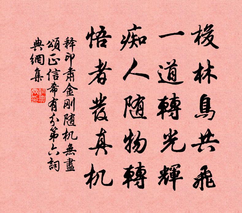 释印肃金刚随机无尽颂正信希有分第六书法作品欣赏