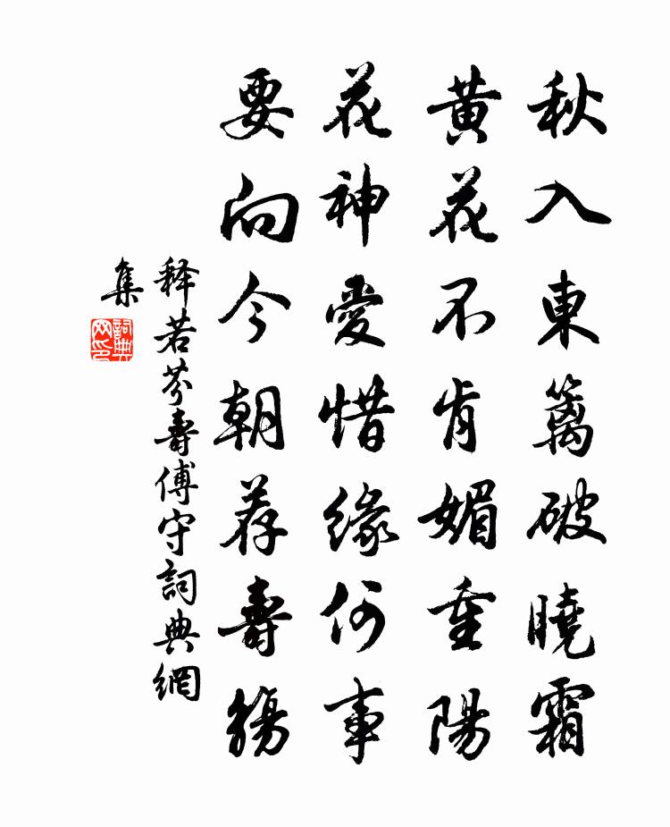 释若芬寿傅守书法作品欣赏