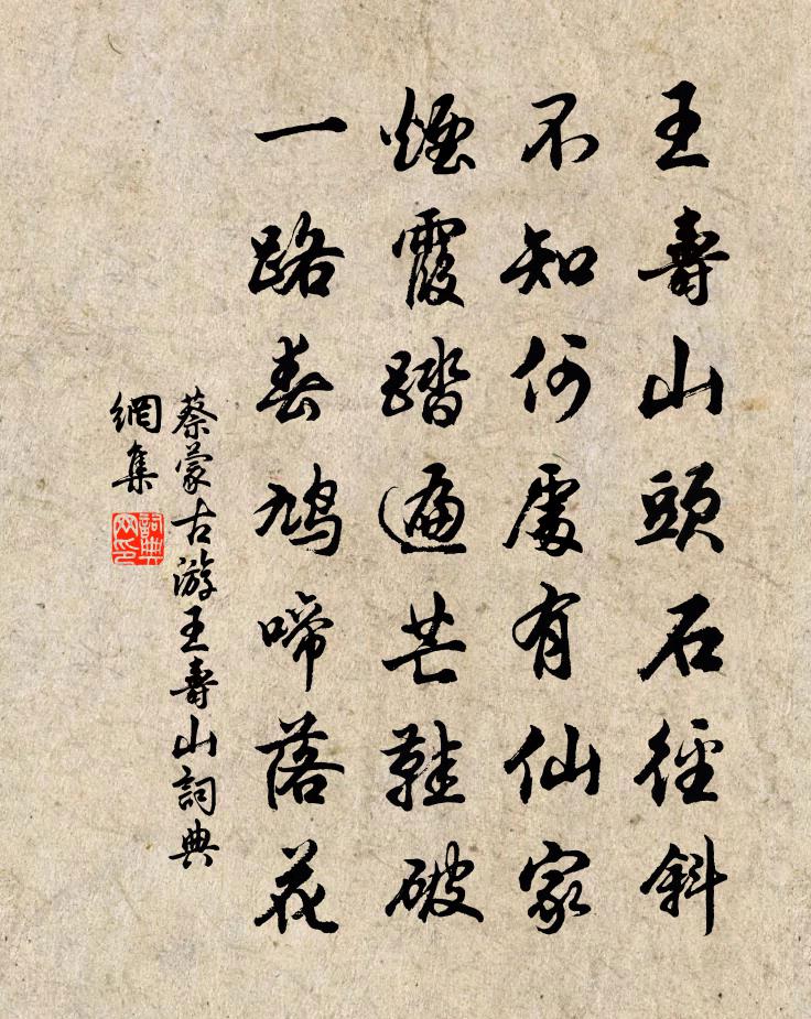 蔡蒙古游王寿山书法作品欣赏