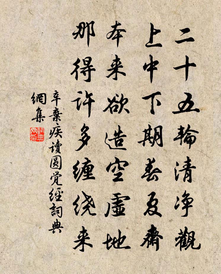 辛弃疾读圆觉经书法作品欣赏