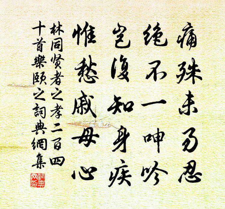 林同贤者之孝二百四十首乐颐之书法作品欣赏
