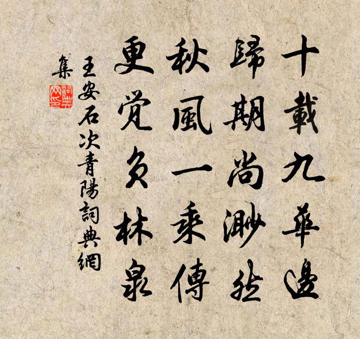 王安石次青阳书法作品欣赏