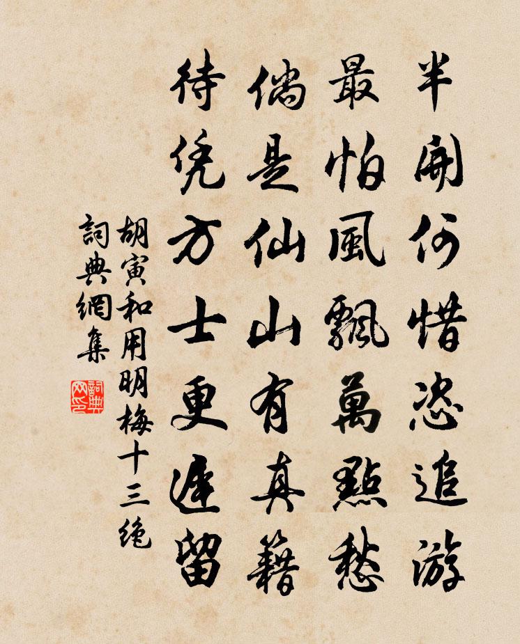 胡寅和用明梅十三绝书法作品欣赏