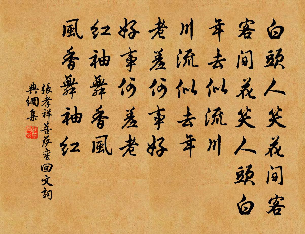 张孝祥菩萨蛮（回文）书法作品欣赏